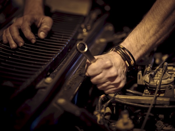 Professional car crash repair work